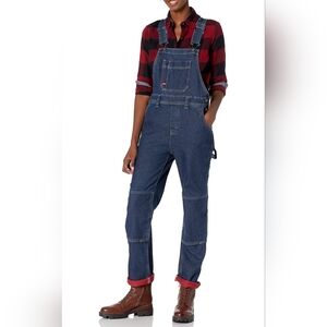 Dickies Women's XL  warming temp IQ denim bibs overall